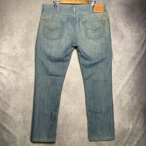 Levis Mens 511 Slim Fit Blue Jeans size 40x32 Light Wash Denim Pants Cotton Poly